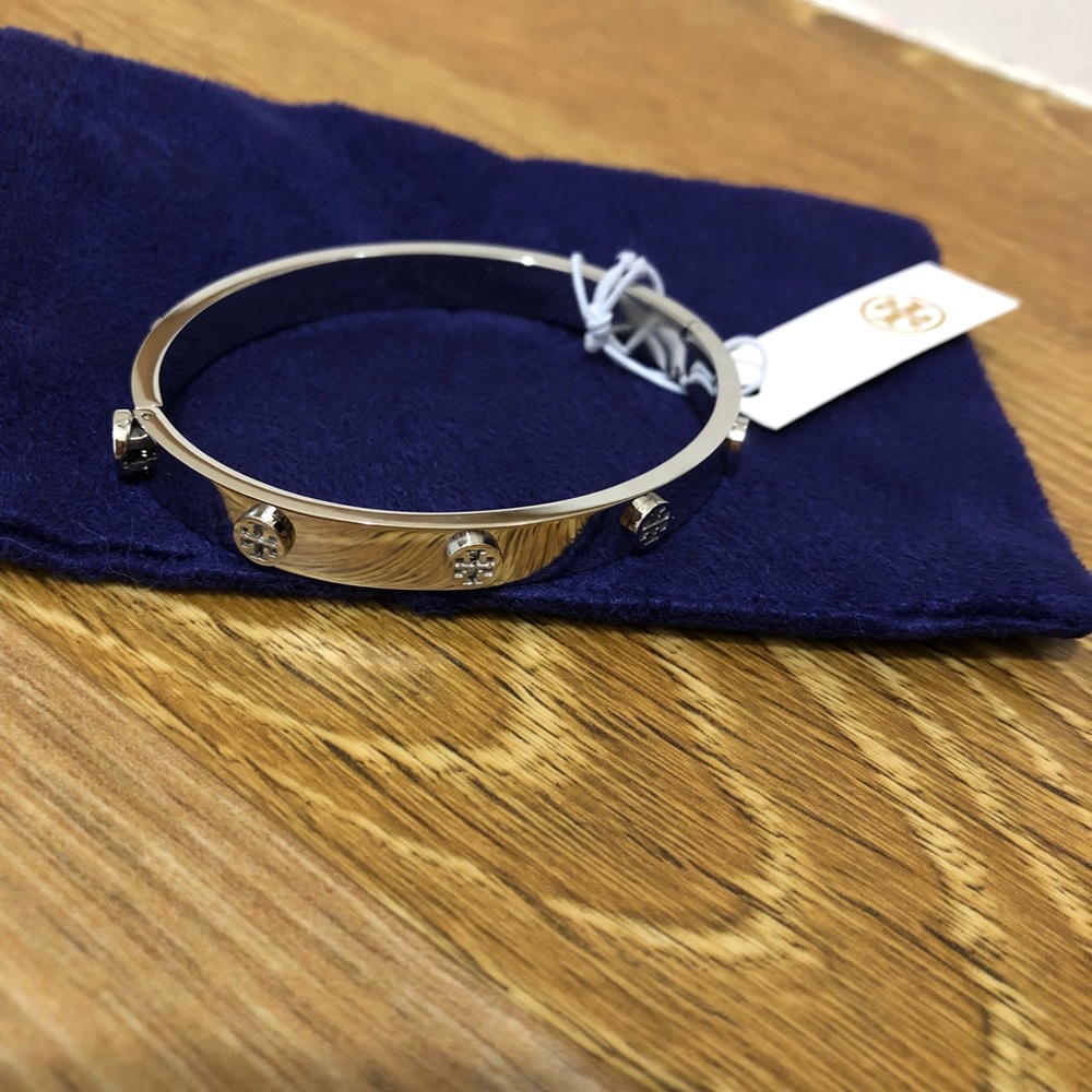 Tory Burch Logo Stud Hinge Bracelet